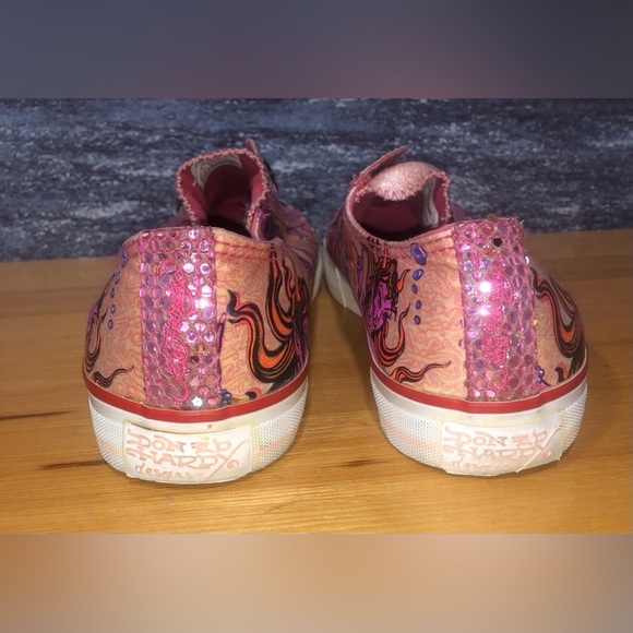 Don Ed Hardy Pink Slip On Laceless Sneaker Size 8 Women’s - Picture 6 of 13